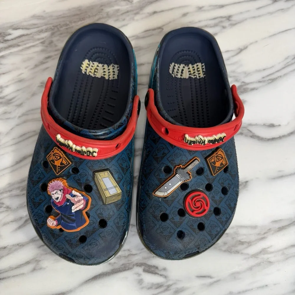 Jujutsu Kaisen Classic Kids Crocs Size J5 Japanese Manga Anime Slip On Shoes